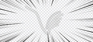 Manga background, comics radial speed lines effect - royalty-free vector clipart