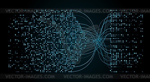 Big data visualization and information analysis - vector clipart