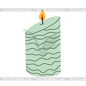 Spa decorative bathroom candle meditation object - vector EPS clipart