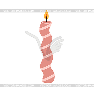 Aromatic bathroom meditation cartoon spa candle - vector image