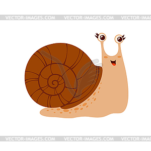 Snail cartoon insect, funny kids character - vector clipart