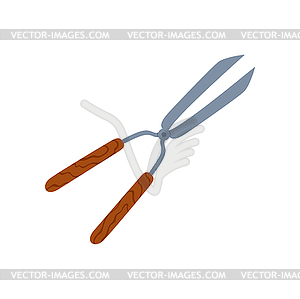 Loppers, garden secateurs, hedge trimmers icon - vector image