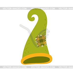 Leprechauns hat, gnome or dwarf green magic cap - vector image