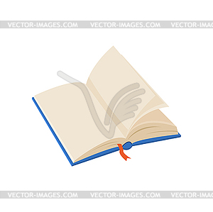 Open bestseller, book textbook, diary literature - vector image