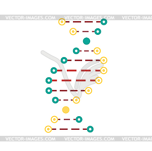 Значок генетического кода молекула структура ДНК - векторный графический клипарт