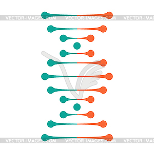 Cell, DNA molecules helix structure, human genes - vector clipart / vector image