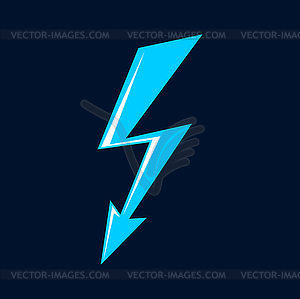 Magical power or storm weather lightning strike - vector clip art