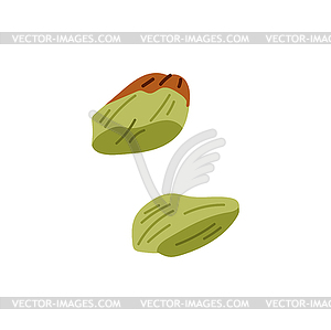 Bean legume vegetarian food green grain - vector clip art