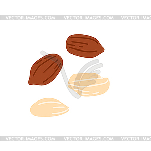Корм для бобовых, земляных орехов или арахиса - цветной векторный клипарт