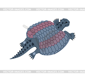Генод динозавра мультяшный персонаж крокодила - изображение в векторном виде
