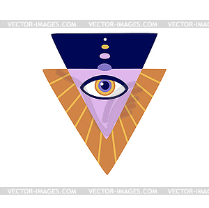 Providence seeing symbol, magic eye sign - vector image