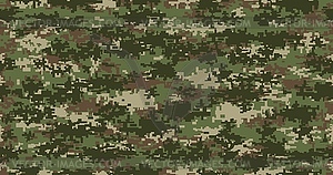 Pixel military camouflage seamless pattern - vector EPS clipart