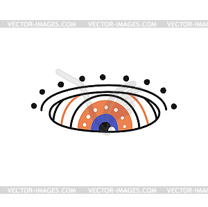 Illuminati symbolic, lucky eye witchcraft talisman - vector clipart