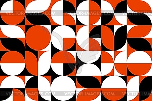 Modern geometric pattern scandinavian circle grid - vector clip art