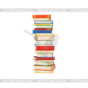 Стопка книг высокая стопка учебников - графика в векторном формате