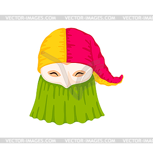 Cute monocuco face, Barranquilla Carnival mask - vector image