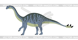 Shunosaurus, sauropod dinosaur with spines on tail - vector clipart