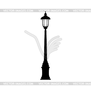 Streetlight pole pillar retro streetlamp - vector clipart