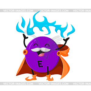 Cartoon vitamin E sorcerer, tocopherol character - vector clipart