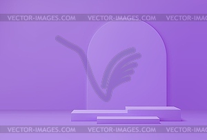 Purple or violet cosmetics realistic podium - vector clip art