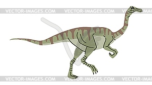 Baryonyx dinosaur childish brontosaurus green dino - vector clip art