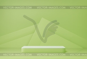 Pistachio color cosmetics podium realistic - vector image