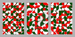 Christmas modern abstract geometric pattern - vector clip art