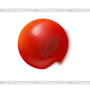 Ketchup sauce stain, round catsup splash or blob - vector clip art