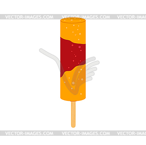 Glazed icecream strawberry orange popsicle dessert - vector EPS clipart