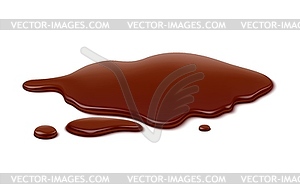 Шоколадная лужица, соблазнительный или декадентский шоколадный разлив - изображение в векторном виде