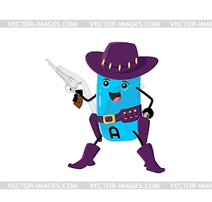 Cartoon funny vitamin bandit robber character - vector clip art