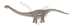 Гаплокантозавр шипастый ящер зауропод динозавр - изображение в формате EPS