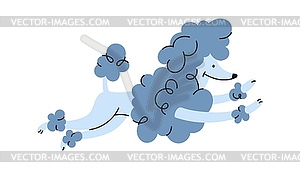 Cute poodle dog doodle, cartoon puppy character - vector clipart / vector image