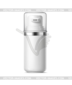 Realistic cosmetics product bottle mockup - vector clip art