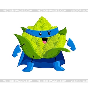 Мультяшный персонаж-овощной супергерой Романеско - клипарт в векторе / векторное изображение