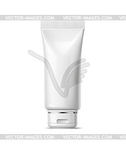 Realistic cosmetics product tube 3d mockup - vector image