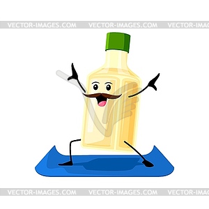 Cartoon Mexican pulque drink characters fitness - vector clipart