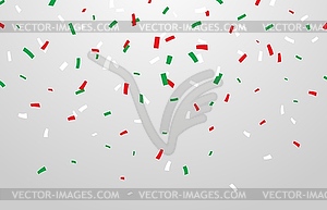 Mexico confetti background independence carnival - vector clip art
