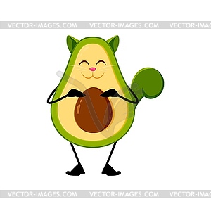 Cartoon mexican avocado avocat character - royalty-free vector clipart