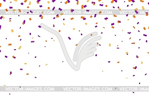 Halloween orange and purple carnival confetti - vector image