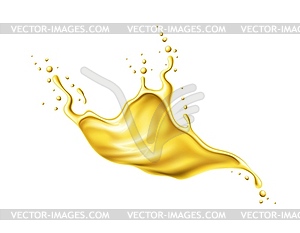 Oil wave flow splash, 3d liquid - vector clip art