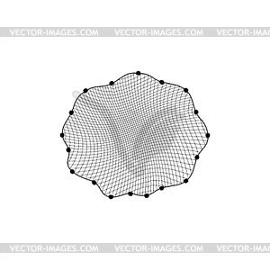 Fish net, fishnet is web-like tool - vector clipart