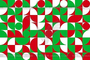 Christmas modern geometric pattern, background - color vector clipart