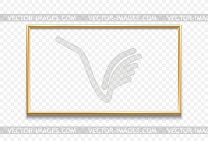 Golden frame, realistic 3d border - vector clip art