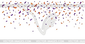 Halloween falling holiday confetti background - vector clipart