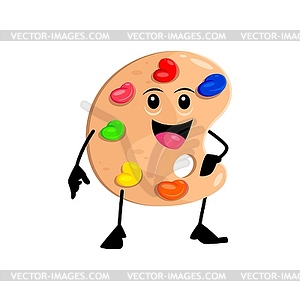 Cartoon cheerful funny school stationery character - vector image