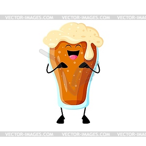 Cartoon cheerful soda drink fast food character - vector EPS clipart