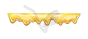 Тающая карамель или капающая капля сладкого меда - изображение в векторном формате