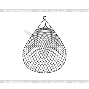 Fish net, fisherman or fishery fishnet - vector clipart