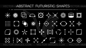 Abstract brutalism shapes and geometric figures - royalty-free vector clipart